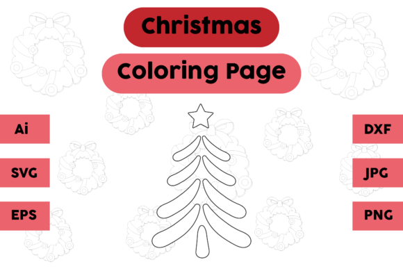 A Real Publishing Review: Christmas Coloring Page - Tree 13 Graphics