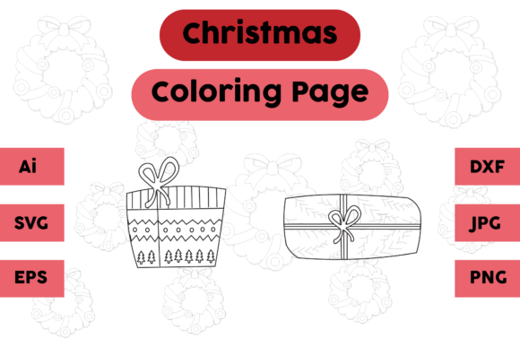 Christmas Coloring Page Gift Set 01: A Versatile Graphics Asset