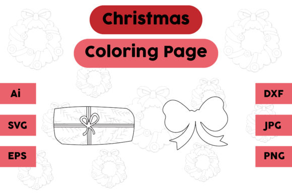 Christmas Coloring Page Gift Tie Set 03 Review