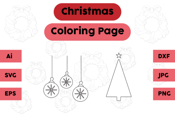 Christmas Coloring Page Lamp Tree Set 01: A Graphics Gem for Creative Projects