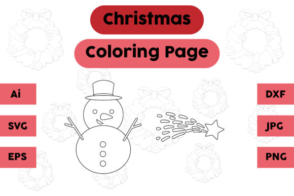 Christmas Coloring Page Snow Star 02: A Versatile Graphics Asset