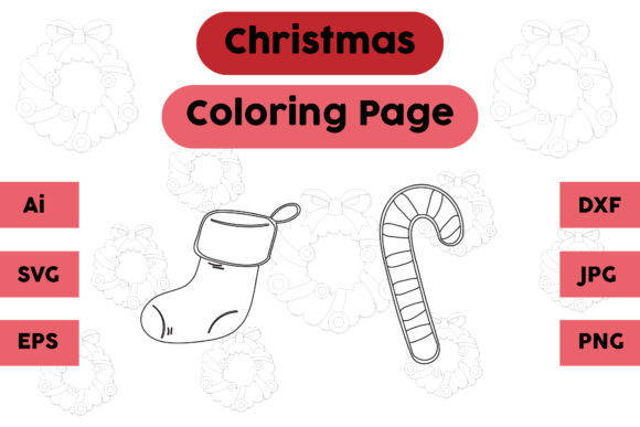 Christmas Coloring Page Socks Candy Set Review