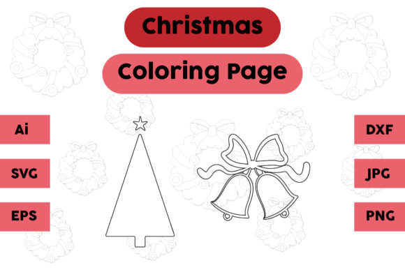 Christmas Coloring Page Tree Bell Set 01: A Must-Have for Creative Publishers