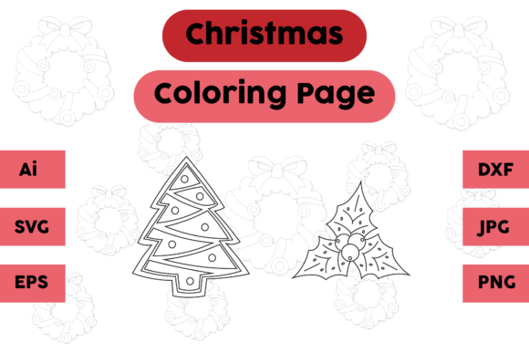 Christmas Coloring Page Tree Plum Set Review