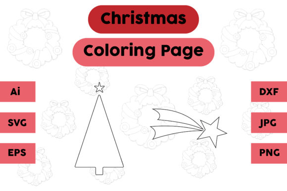 Christmas Coloring Page Tree Star Set 05: A Festive Graphics Review