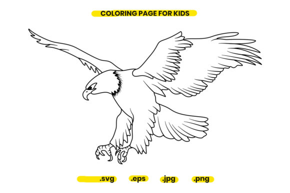 Eagle Coloring Page: A Graphics Asset for Creative Businesses