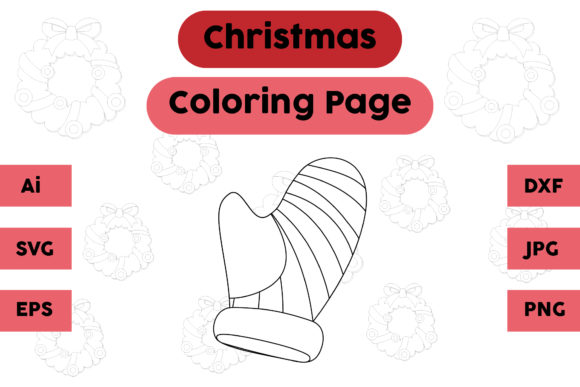 Gloves 09: A Cozy Graphic Asset for Christmas Design Projects