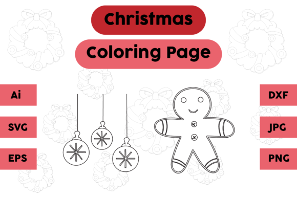The Ginger Lamp Christmas Coloring Page: A Graphics Asset for Creative Bloggers